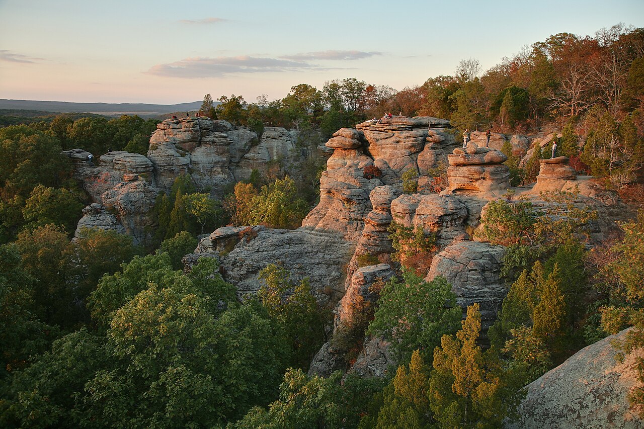 Garden of the Gods at golden hour, Shawnee National Forest, Southern Illinois